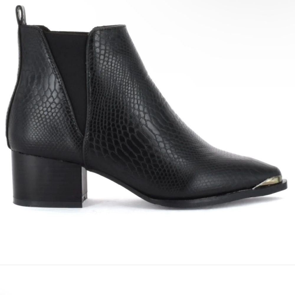 SEVEN7 Madison Python Pointed Bootie - Picture 2 of 15